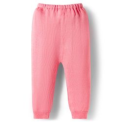 Babyhug Knitted Full Sleeves Sweater Set With Heart Design - Pink