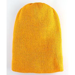 Babyhug Knit Solid Color Woollen Monkey Cap Yellow - Diameter 13 cm
