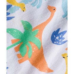 Babyhug Cotton Full Sleeves Sleepsuit With Dinosaur Print And Stripes Pack of 2 - Multicolor