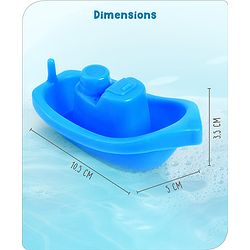 Babyhug Bath Time Floating Boats| Bath Toys for Kids| 10 Boats| Multi-Color Toddler Activity Toy| Baby Tub Toy