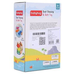 Babyhug Bath Time Floating Boats| Bath Toys for Kids| 10 Boats| Multi-Color Toddler Activity Toy| Baby Tub Toy