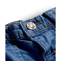 Babyhug Denim Knee Length Washed Jamaican With Stretch - Blue
