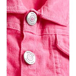 Babyhug Cotton Lycra Woven Full Sleeves Solid Corduroy Jacket - Pink