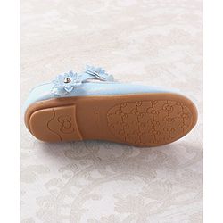 Cute Walk by Babyhug Velcro Closure Ballerinas With Floral Applique - Fuchsia