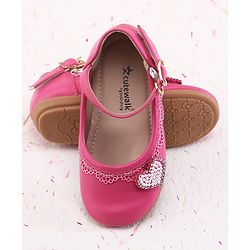 Cute Walk by Babyhug Buckle Closure Ballerinas With Pearl Detailing - Pink