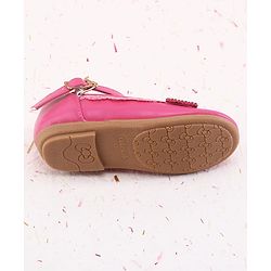 Cute Walk by Babyhug Buckle Closure Ballerinas With Pearl Detailing - Pink