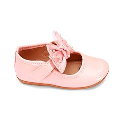 Cute Walk by Babyhug Velcro Closure Ballerina With Bow Applique - Pink