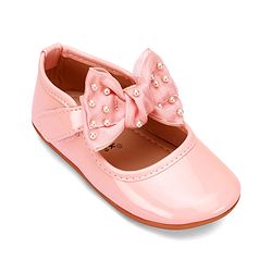 Cute Walk by Babyhug Velcro Closure Ballerina With Bow Applique - Pink
