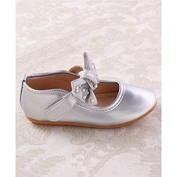 Cute Walk by Babyhug Velcro Closure Ballerina With Bow Applique - Pink