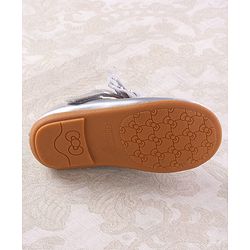 Cute Walk by Babyhug Velcro Closure Ballerina With Bow Applique - Pink