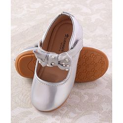 Cute Walk by Babyhug Velcro Closure Ballerina With Bow Applique - Pink