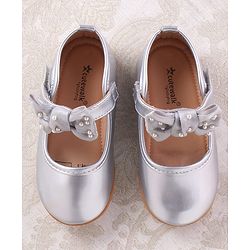 Cute Walk by Babyhug Velcro Closure Ballerina With Bow Applique - Pink
