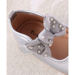 Cute Walk by Babyhug Velcro Closure Ballerina With Bow Applique - Pink