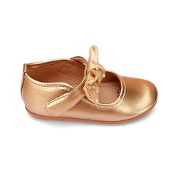Cute Walk by Babyhug Velcro Closure Ballerina With Bow Applique - Pink