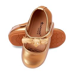 Cute Walk by Babyhug Velcro Closure Ballerina With Bow Applique - Pink