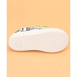 Cute Walk by Babyhug Velcro Closure Abstract Printed Casual Shoes - White & Lime Green