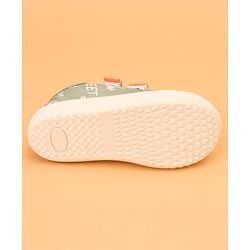 Cute Walk by Babyhug Velcro Closure Abstract Printed Casual Shoes - White & Lime Green