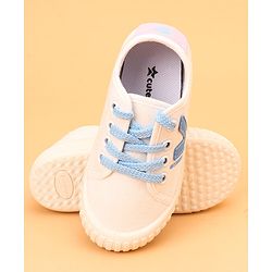 Cute Walk by Babyhug Lace Closure Solid Casual Shoes - White