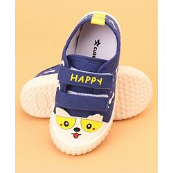 Cute Walk by Babyhug Velcro Closure Puppy Printed Casual Shoes - Black