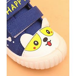 Cute Walk by Babyhug Velcro Closure Puppy Printed Casual Shoes - Black