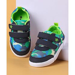 Cute Walk by Babyhug Casual Shoes With Velcro Closure & Camouflage Design - Navy Blue