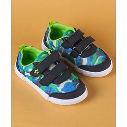 Cute Walk by Babyhug Casual Shoes With Velcro Closure & Camouflage Design - Navy Blue