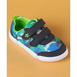 Cute Walk by Babyhug Casual Shoes With Velcro Closure & Camouflage Design - Navy Blue