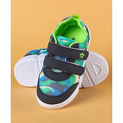 Cute Walk by Babyhug Casual Shoes With Velcro Closure & Camouflage Design - Navy Blue