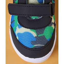 Cute Walk by Babyhug Casual Shoes With Velcro Closure & Camouflage Design - Navy Blue