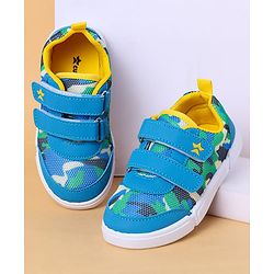 Cute Walk by Babyhug Casual Shoes With Velcro Closure & Camouflage Design - Navy Blue
