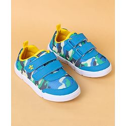 Cute Walk by Babyhug Casual Shoes With Velcro Closure & Camouflage Design - Navy Blue