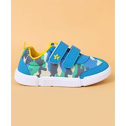 Cute Walk by Babyhug Casual Shoes With Velcro Closure & Camouflage Design - Navy Blue