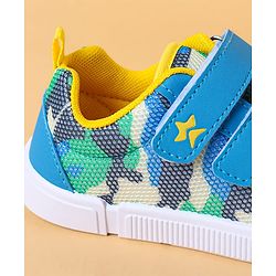 Cute Walk by Babyhug Casual Shoes With Velcro Closure & Camouflage Design - Navy Blue