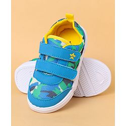 Cute Walk by Babyhug Casual Shoes With Velcro Closure & Camouflage Design - Navy Blue