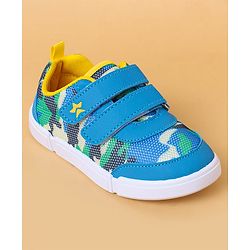 Cute Walk by Babyhug Casual Shoes With Velcro Closure & Camouflage Design - Navy Blue