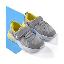 Cute Walk by Babyhug Velcro Closure Sneakers - Grey