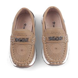 Cute Walk by Babyhug Slip On Solid Coloured Loafers - Tan