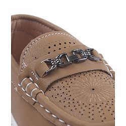 Cute Walk by Babyhug Slip On Solid Coloured Loafers - Tan