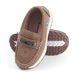 Cute Walk by Babyhug Slip On Solid Coloured Loafers - Tan