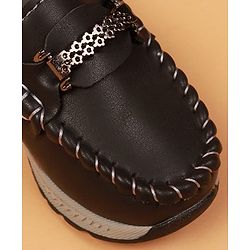 Cute Walk By Babyhug Slip On Loafers With Stitch Detailing - Navy Blue