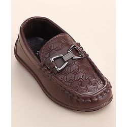 Cute Walk by Babyhug Loafer With Textured Design - Brown