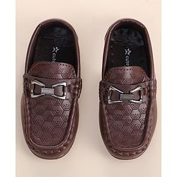 Cute Walk by Babyhug Loafer With Textured Design - Brown