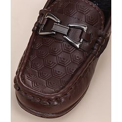 Cute Walk by Babyhug Loafer With Textured Design - Brown