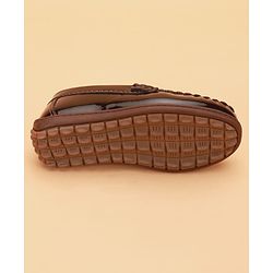 Cute Walk by Babyhug Slip On Solid Loafers - Brown