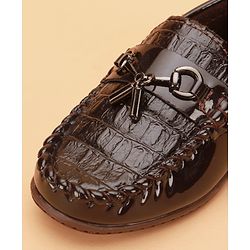 Cute Walk by Babyhug Slip On Solid Loafers - Brown