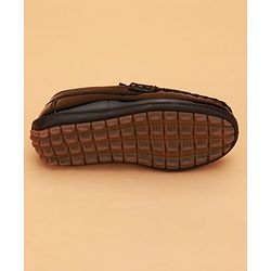 Cute Walk by Babyhug Slip On Solid Loafers - Brown