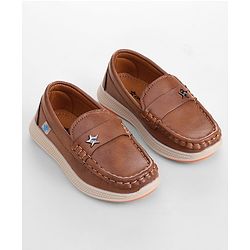 Cute Walk by Babyhug Slip On Solid Coloured Loafers - Brown
