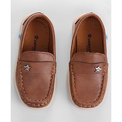 Cute Walk by Babyhug Slip On Solid Coloured Loafers - Brown