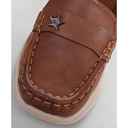 Cute Walk by Babyhug Slip On Solid Coloured Loafers - Brown