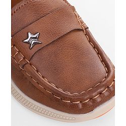 Cute Walk by Babyhug Slip On Solid Coloured Loafers - Brown
